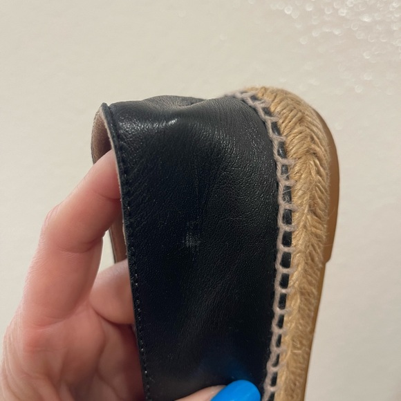 Chanel CC Black Lambskin Leather Espadrilles - Picture 13 of 16